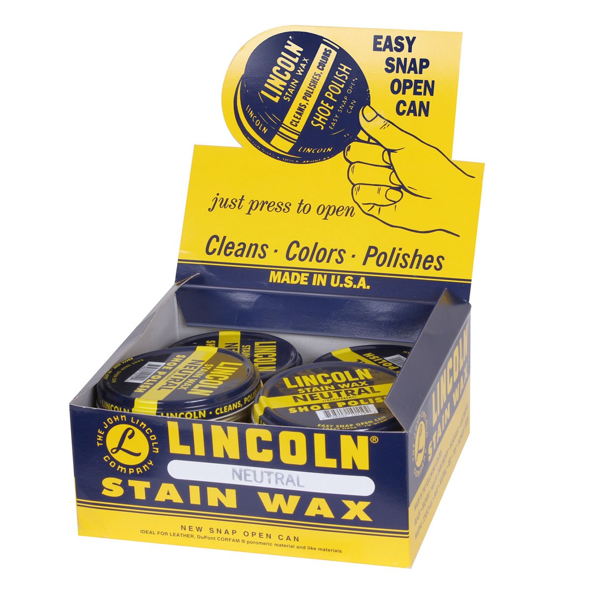 Lincoln USMC Stain Wax Shoe Polish Black-Tactical Gear UK
