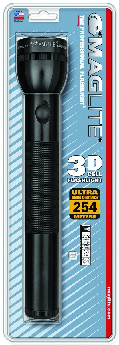 Maglite 3 Cell D Incandescent Flashlight Black Blister-Tactical Gear UK