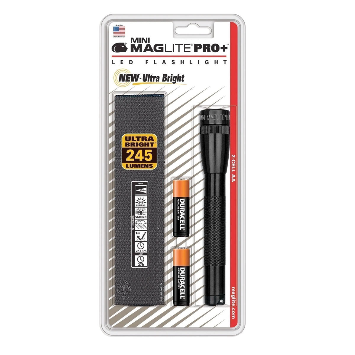 Maglite SP22 Mini 2 AA-Cell LED Flashlight with Holster-Tactical Gear UK