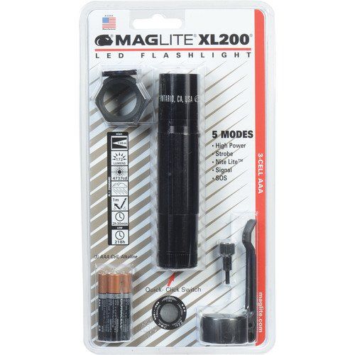 Maglite XL200 3 Cell AAA LED Flashlight Black-Tactical Gear UK