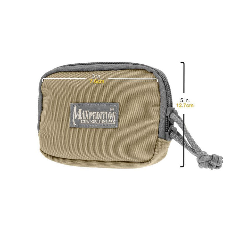 Maxpedition Hook & Loop 3x 5 Inches Zipper Pocket Khaki Foliage-Tactical Gear UK