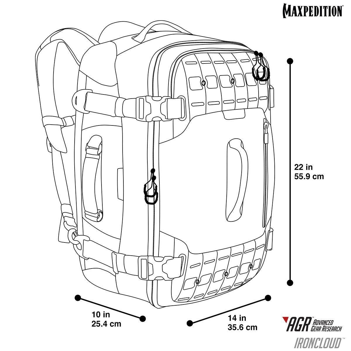 Maxpedition Ironcloud Adventure Travel Bag 48L-Tactical Gear UK