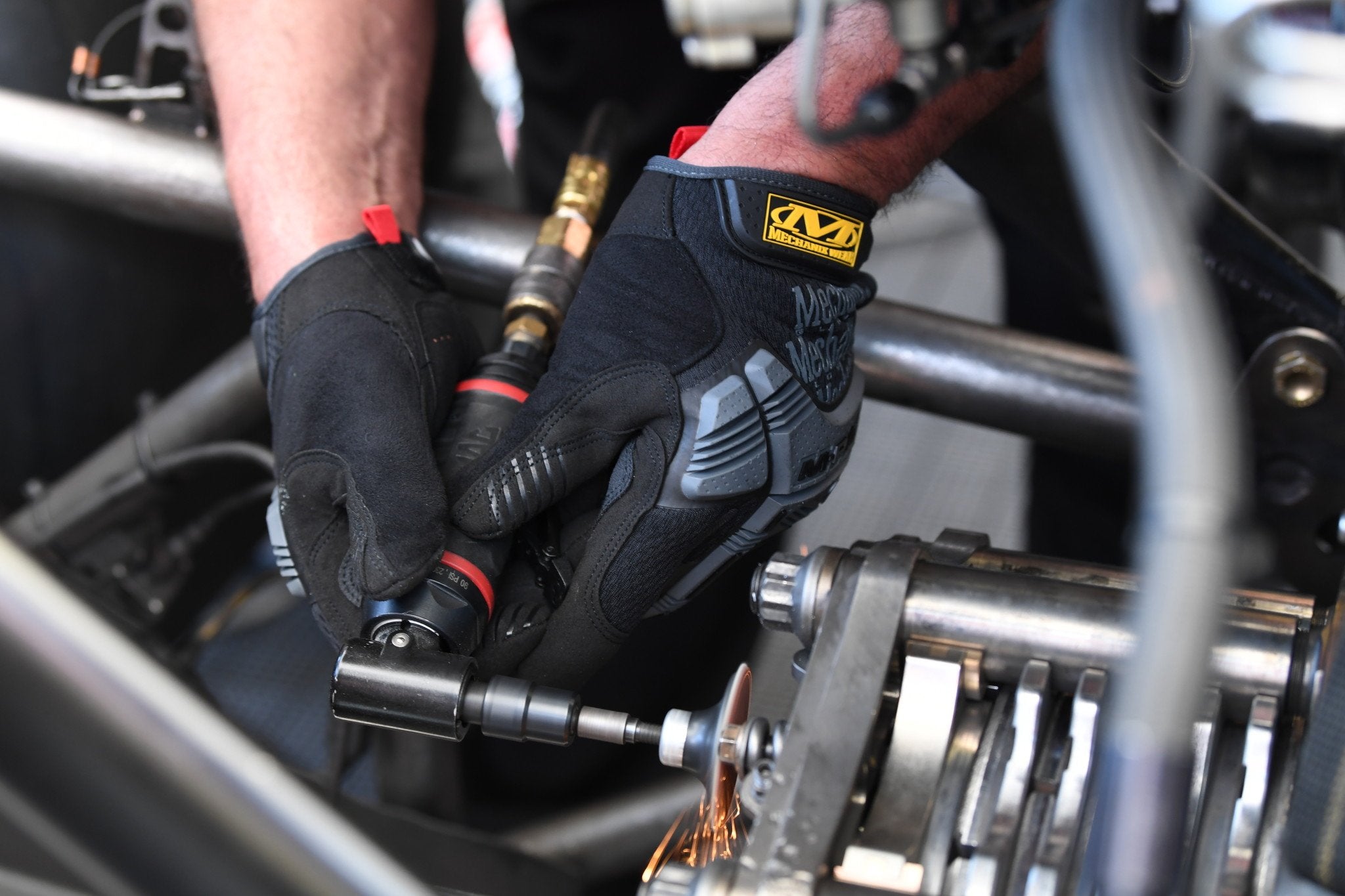 Mechanix Wear M-Pact Impact Resistant Glove Black Red-Tactical Gear UK