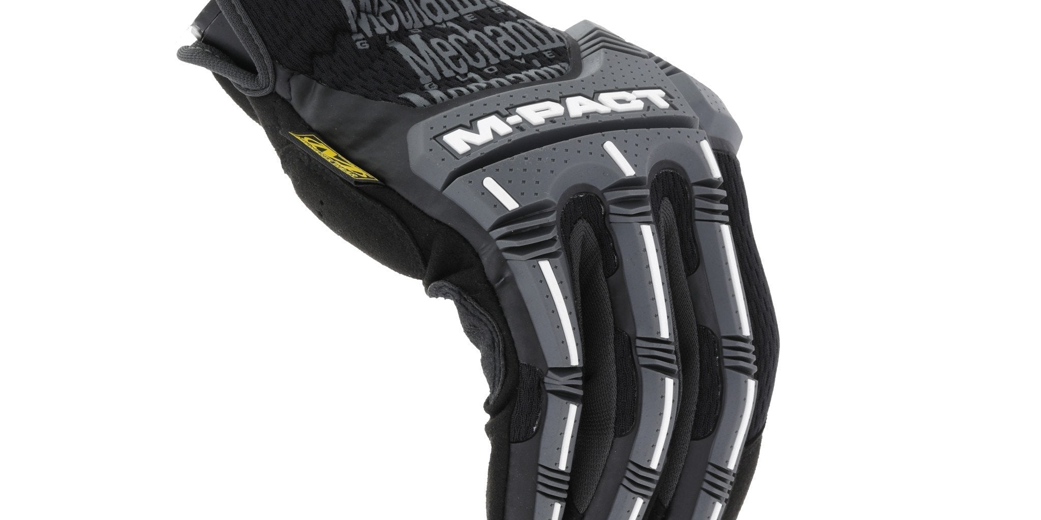 Mechanix Wear M-Pact Open Cuff Impact Resistant Glove Black Grey-Tactical Gear UK