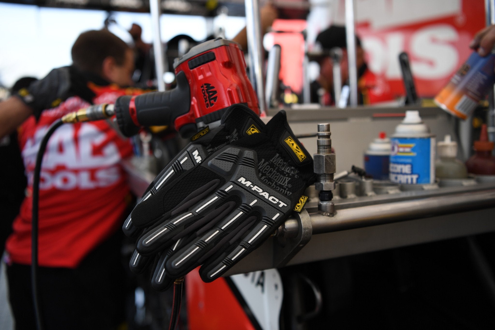 Mechanix Wear M-Pact Open Cuff Impact Resistant Glove Black Grey-Tactical Gear UK