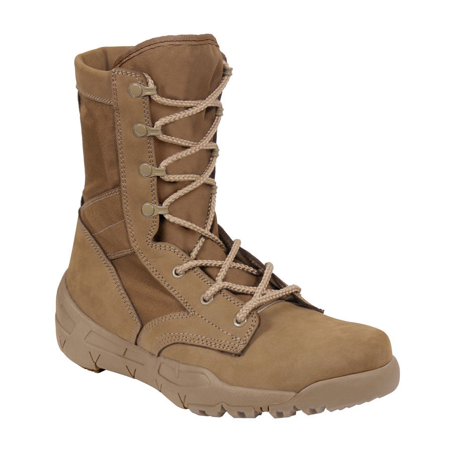 Milspec 8.5 Inch Waterproof V-Max Lightweight Tactical Boots AR 670-1 Coyote Brown-Tactical Gear UK