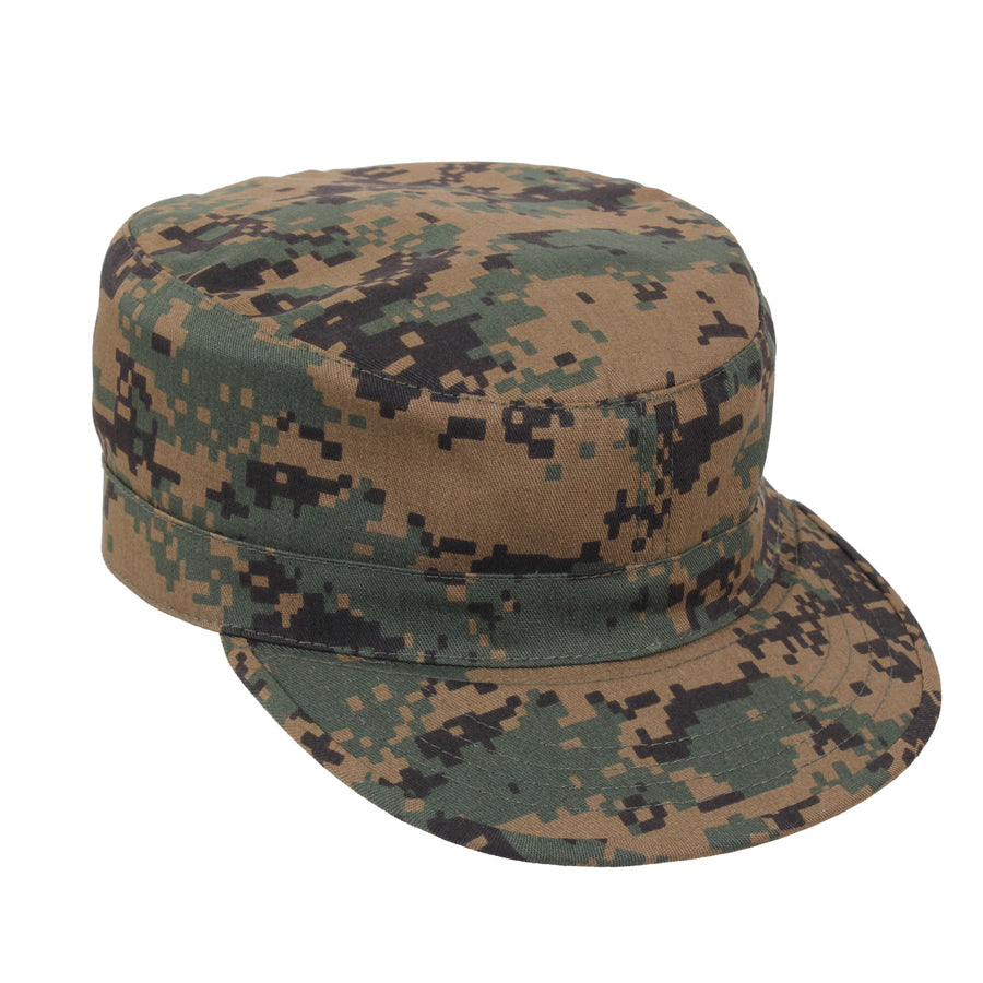 MilSpec Adjustable Camo Fatigue Cap - Woodland Digital Camo-Tactical Gear UK