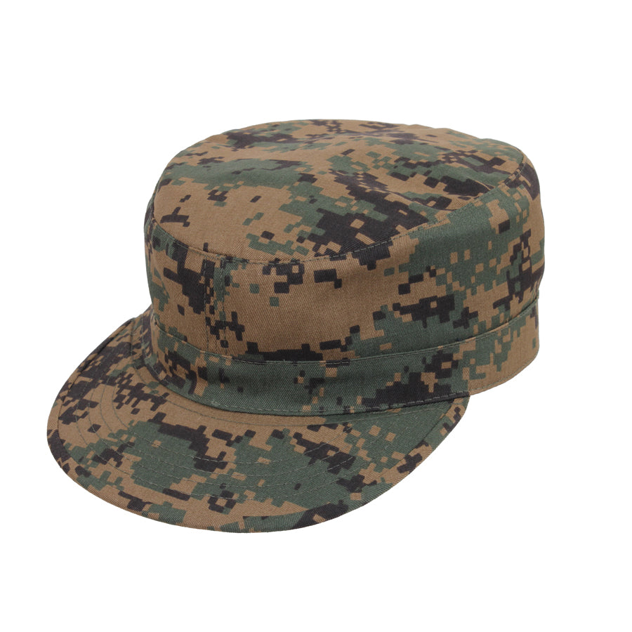 MilSpec Adjustable Camo Fatigue Cap - Woodland Digital Camo-Tactical Gear UK
