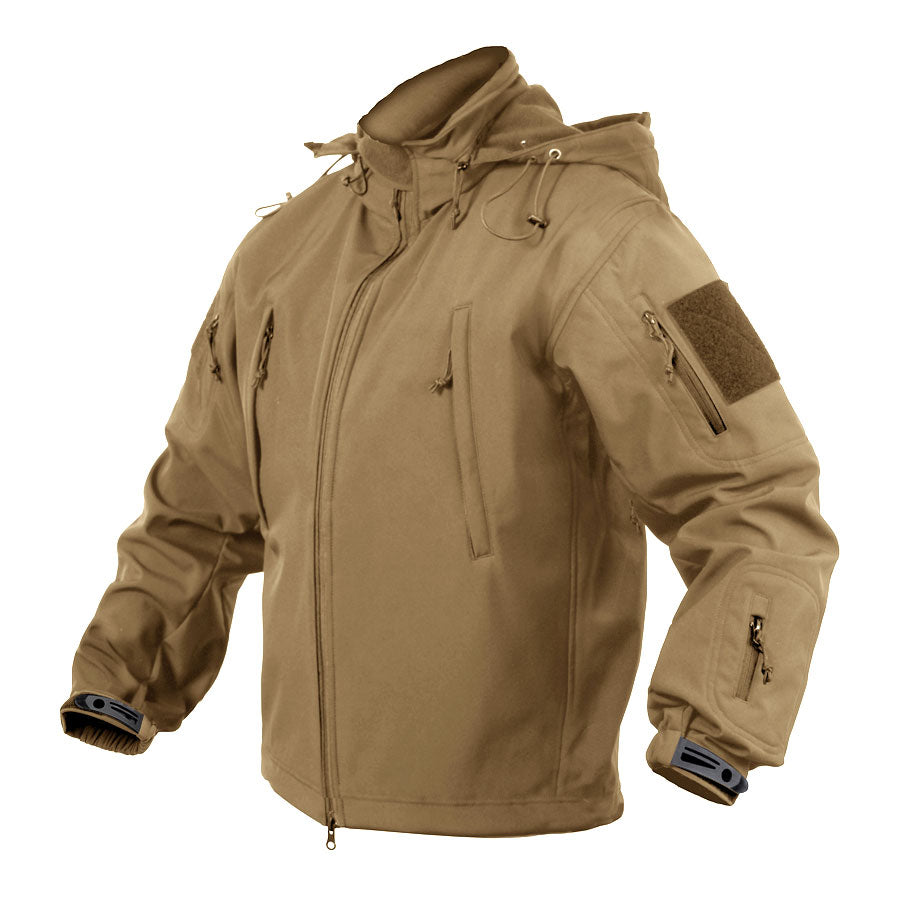MilSpec Concealed Carry Soft Shell Jacket Coyote Brown-Tactical Gear UK