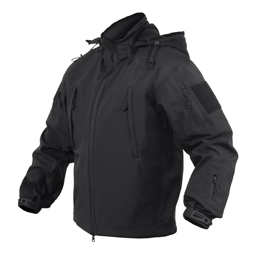 MilSpec Concealed Carry Soft Shell Jacket Midnight Black-Tactical Gear UK