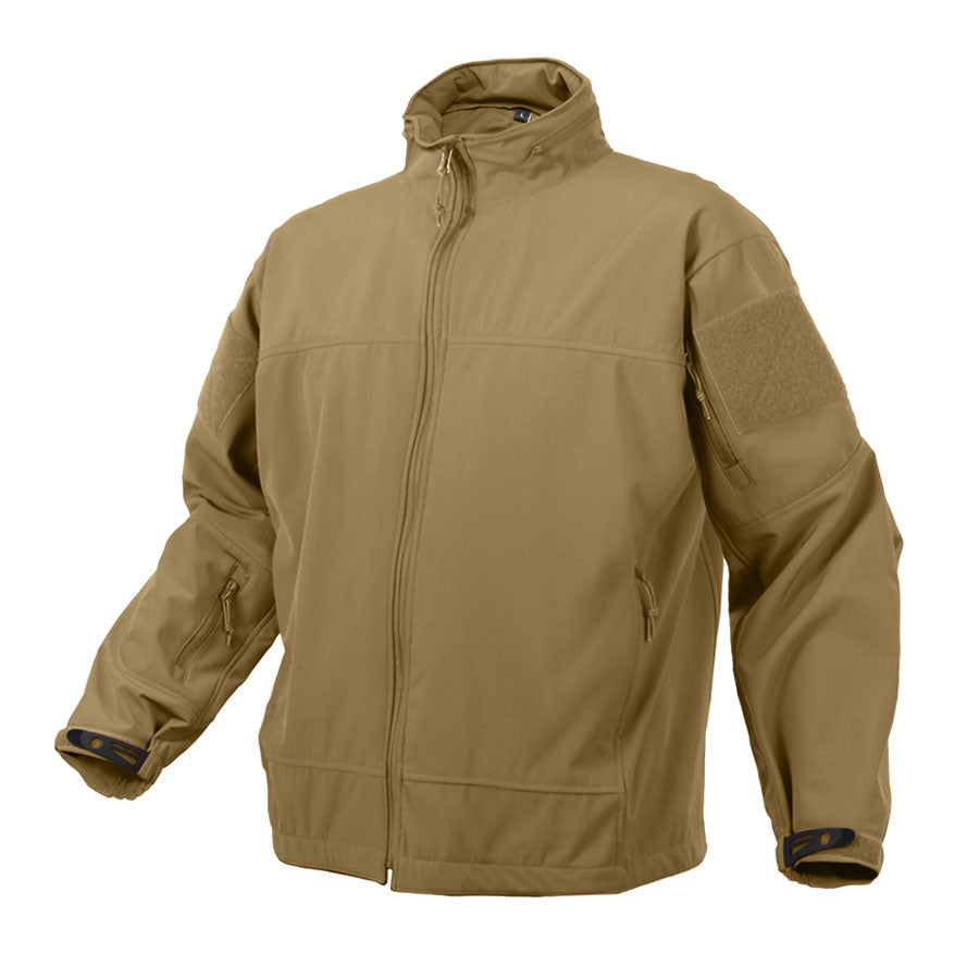 MilSpec Covert Ops Lightweight Soft Shell Jacket Coyote Brown-Tactical Gear UK