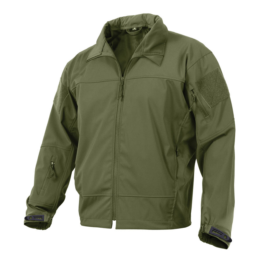 MilSpec Covert Ops Lightweight Soft Shell Jacket Olive Drab-Tactical Gear UK