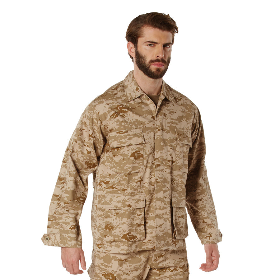 MilSpec Digital Camo BDU Shirt - Desert Digital Camo Large-Tactical Gear UK