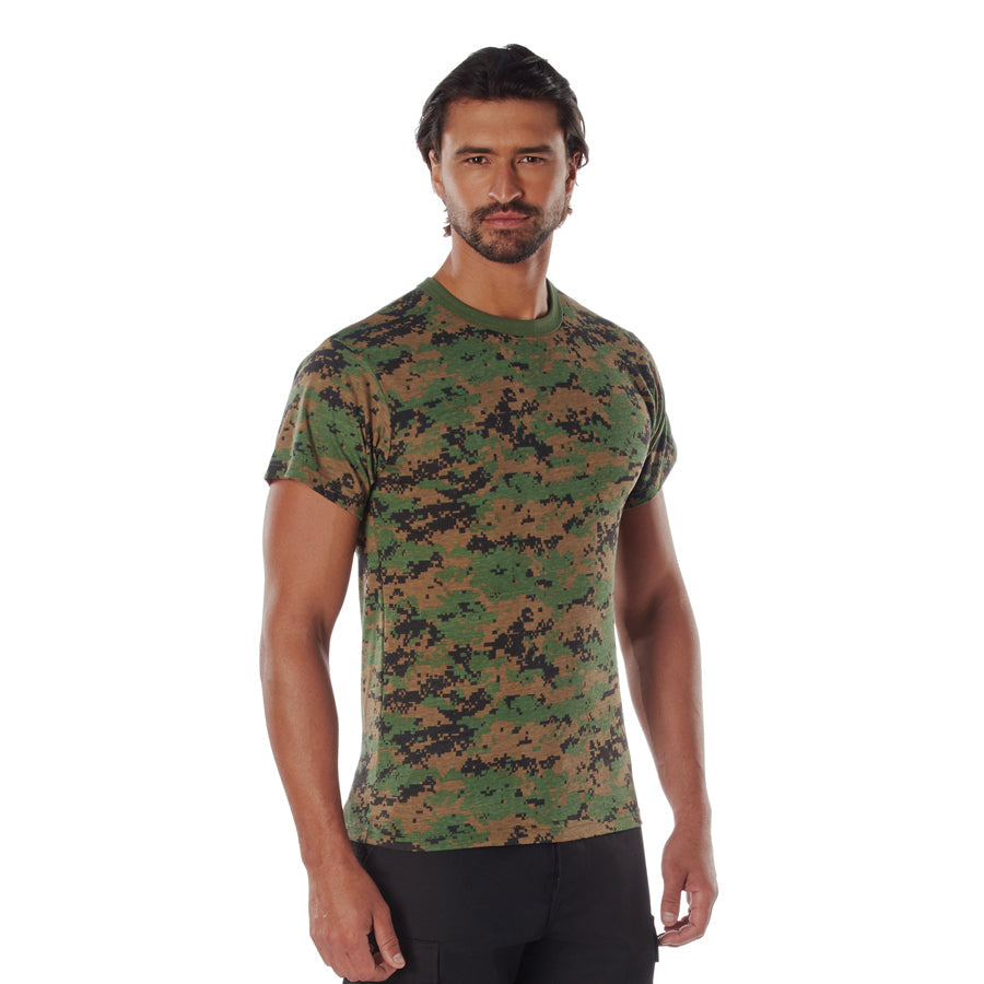 MilSpec Digital Camo T-Shirt - Woodland Digital Camo Large-Tactical Gear UK
