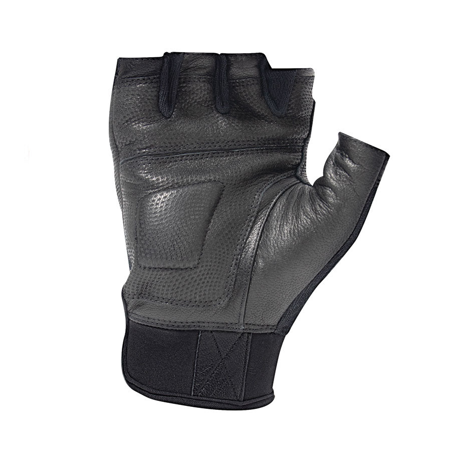 Milspec Fingerless Cut Resistant Carbon Hard Knuckle Gloves - Black-Tactical Gear UK