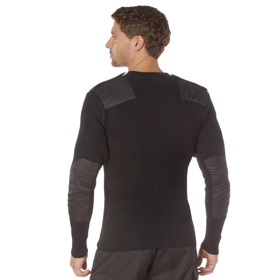 MilSpec G.I. Style Acrylic V-Neck Sweater Black-Tactical Gear UK