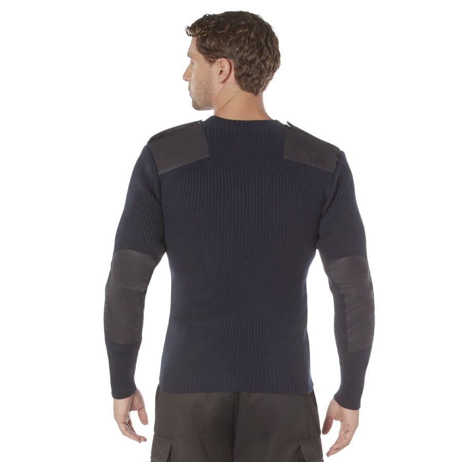 MilSpec G.I. Style Acrylic V-Neck Sweater Navy Blue-Tactical Gear UK