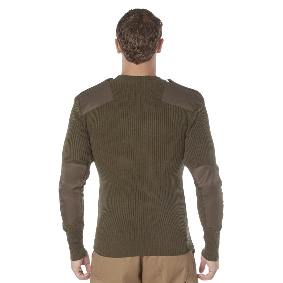 MilSpec G.I. Style Acrylic V-Neck Sweater Olive Drab-Tactical Gear UK