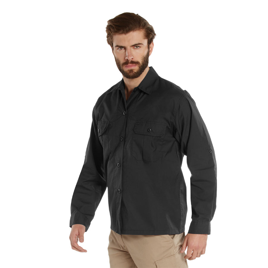 MilSpec Lightweight Tactical Shirt - Black 2XL-Tactical Gear UK