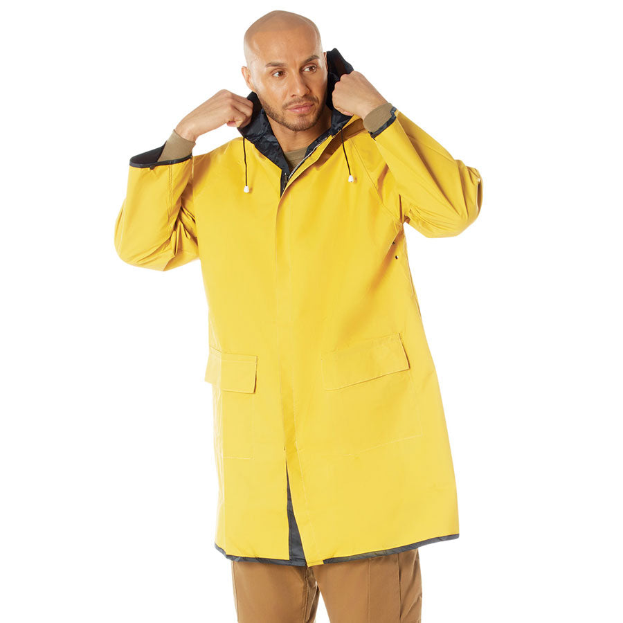MilSpec Reversible 3/4 Length Rain Parka Navy Blue / Yellow-Tactical Gear UK