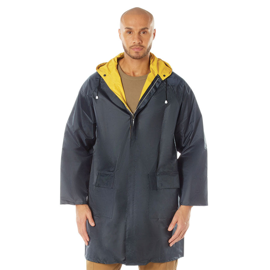 MilSpec Reversible 3/4 Length Rain Parka Navy Blue / Yellow-Tactical Gear UK