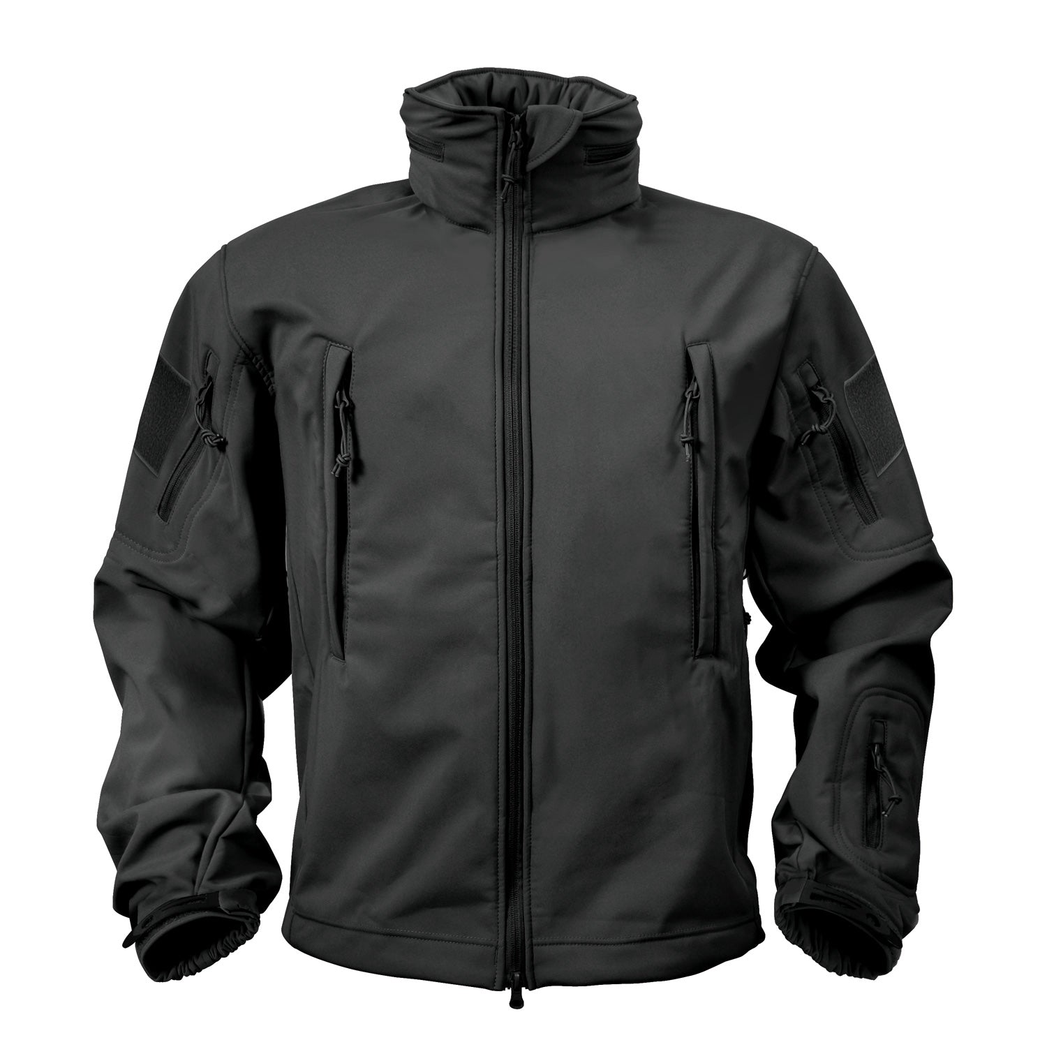 MilSpec Special Ops Tactical Softshell Jacket with Hood Black-Tactical Gear UK