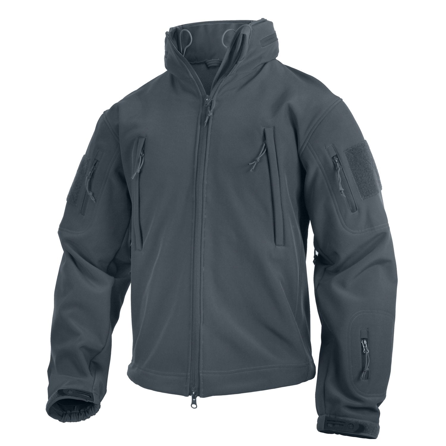 MilSpec Special Ops Tactical Softshell Jacket with Hood Gun Metal Grey-Tactical Gear UK