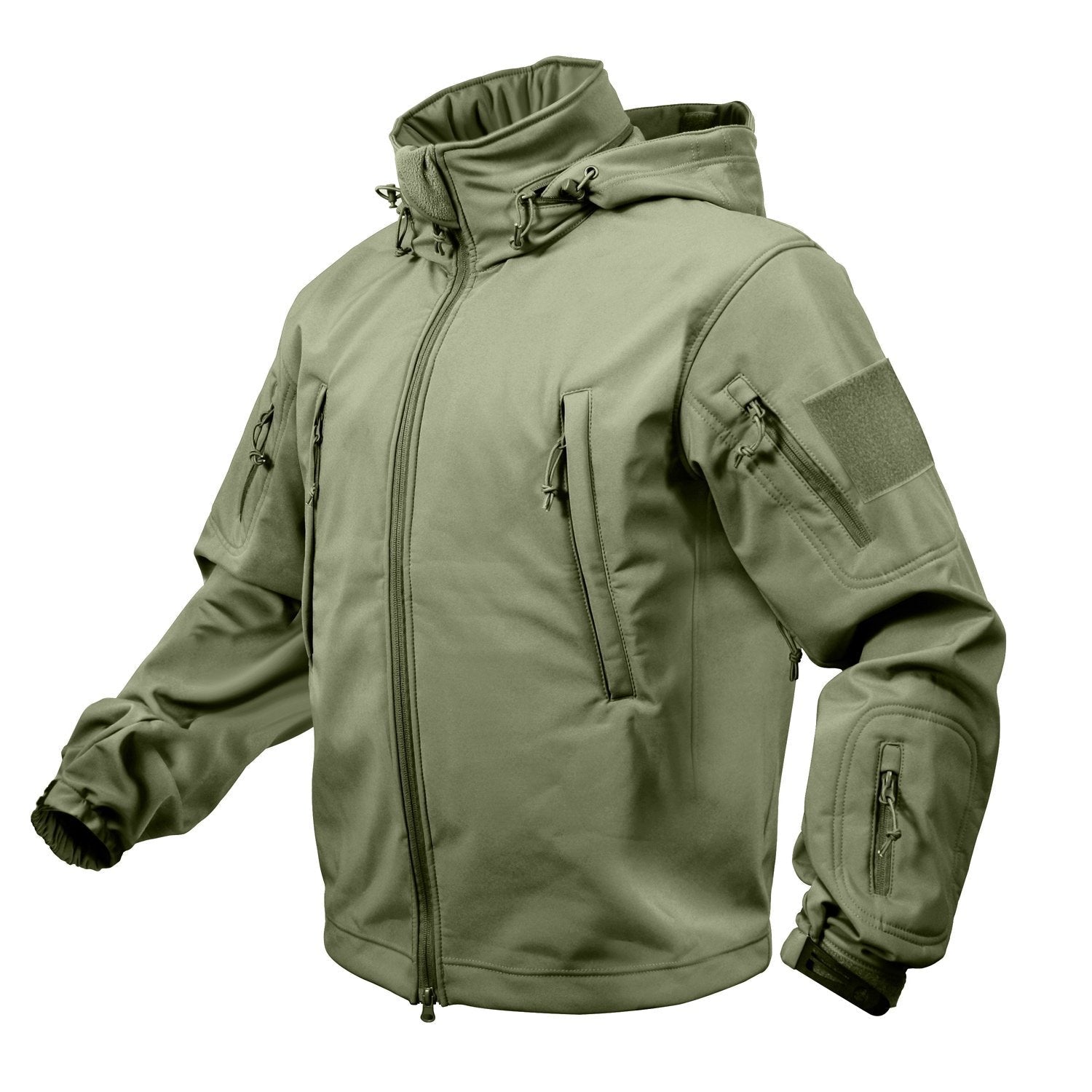 MilSpec Special Ops Tactical Softshell Jacket with Hood Olive Drab-Tactical Gear UK