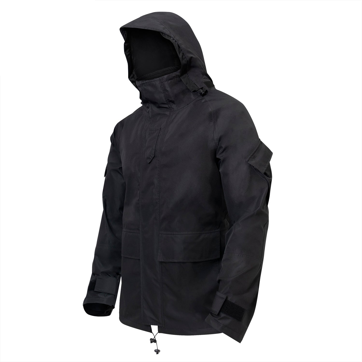 MilSpec Tactical Hard Shell Waterproof Jacket - Black-Tactical Gear UK