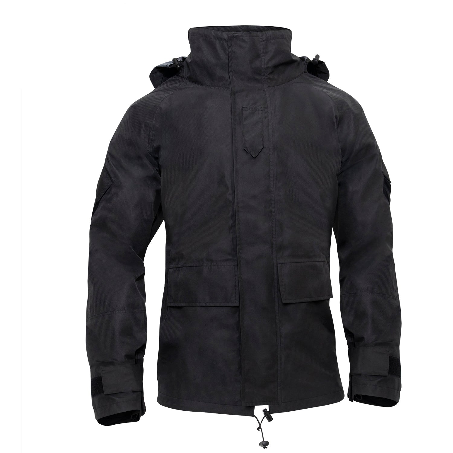 MilSpec Tactical Hard Shell Waterproof Jacket - Black-Tactical Gear UK