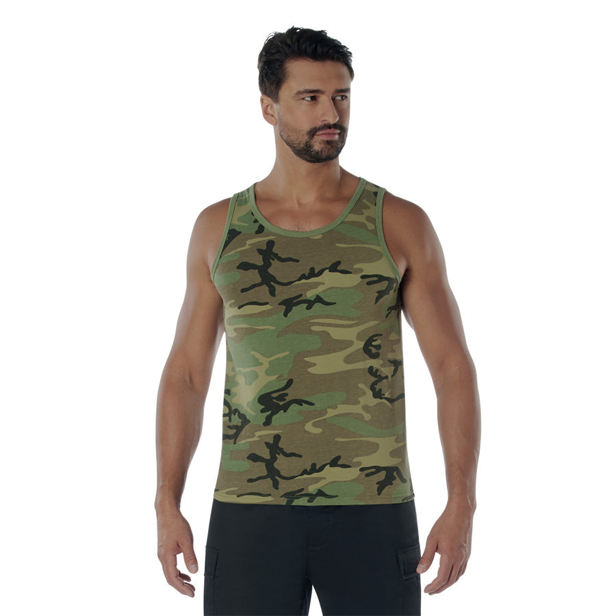 MilSpec Vintage Woodland Camo Tank Top-Tactical Gear UK