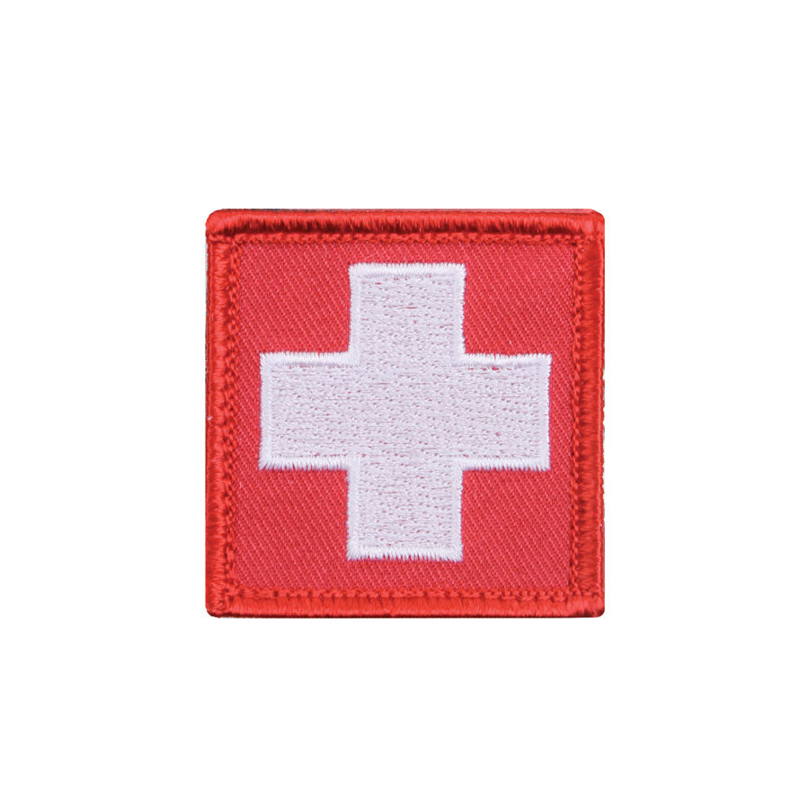 MilSpec White Cross Red Morale Patch-Tactical Gear UK
