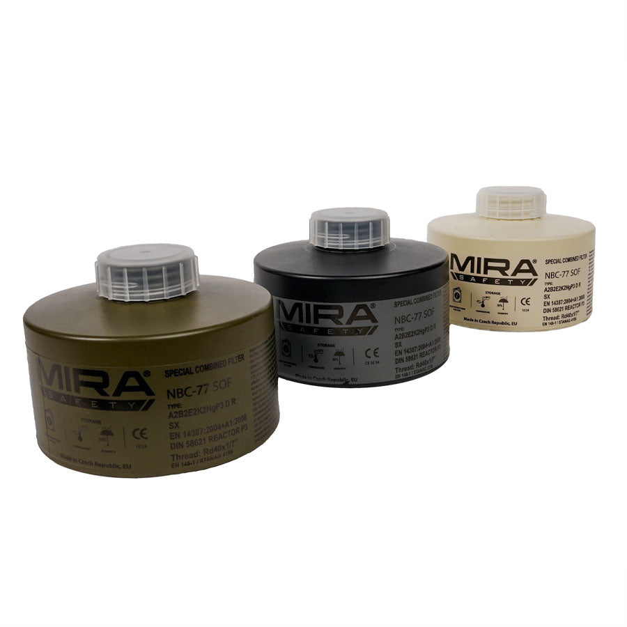 Mira Safety CBRN Gas Mask Filter NBC77 SOF 40mm Thread Canister-Tactical Gear UK