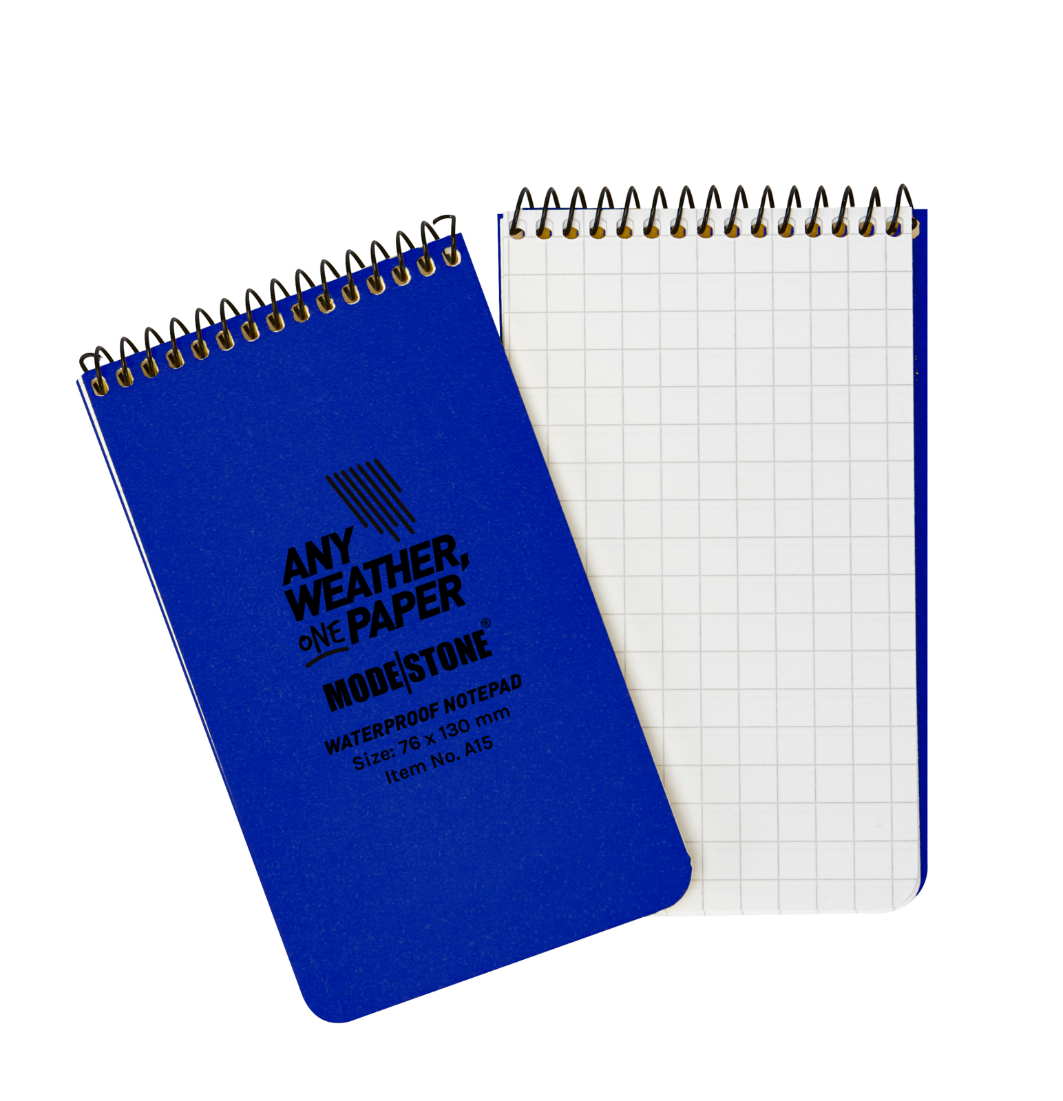 Modestone A16 Top Spiral Notepad 76x130mm 50 Sheets Blue-Tactical Gear UK