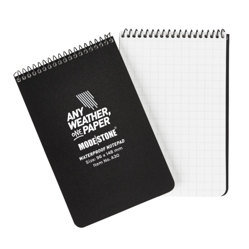 Modestone A30 Top Spiral Notepad 96x148mm 50 Sheets Black-Tactical Gear UK