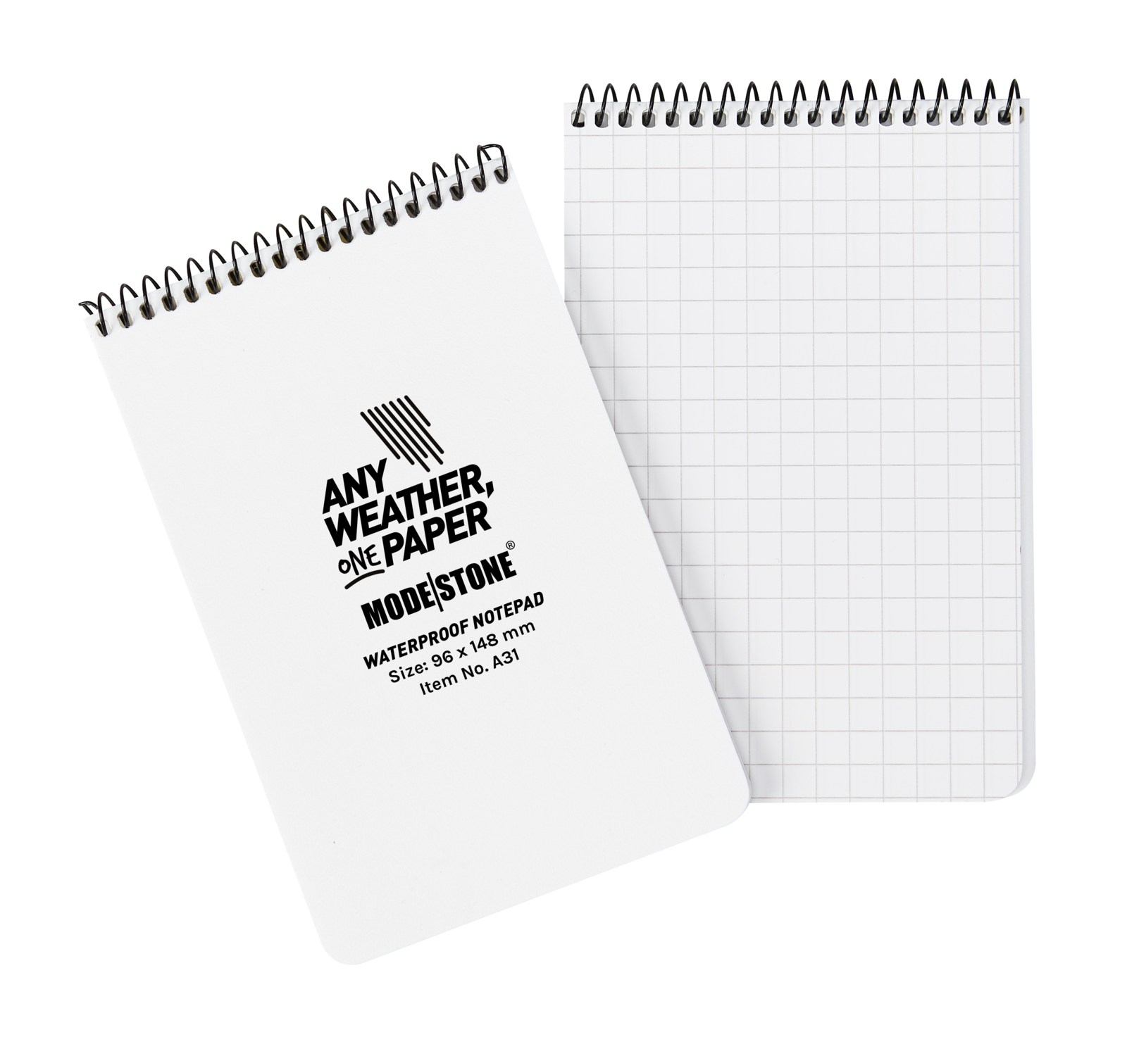 Modestone A31 Top Spiral Notepad 96x148mm 50 Sheets White-Tactical Gear UK