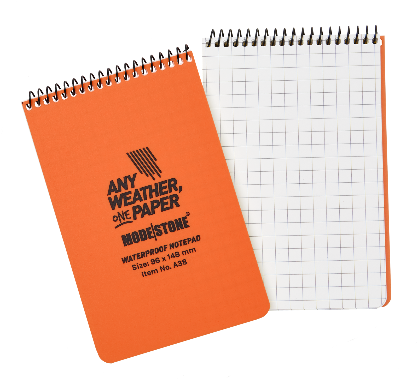 Modestone A38 Top Spiral Notepad 96x148mm 50 Sheets Orange-Tactical Gear UK