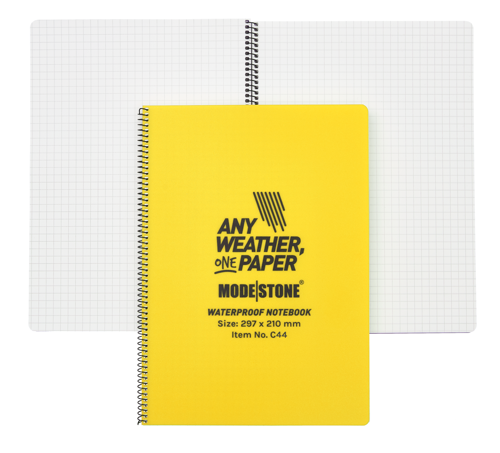 Modestone C44 Side Spiral Notepad A4 210x297mm 50 Sheets Yellow-Tactical Gear UK