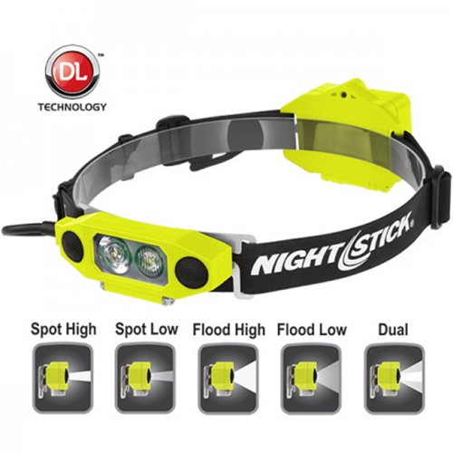 Nightstick DICATA Intrinsically Safe Low Profile Dual Light Headlamp-Tactical Gear UK