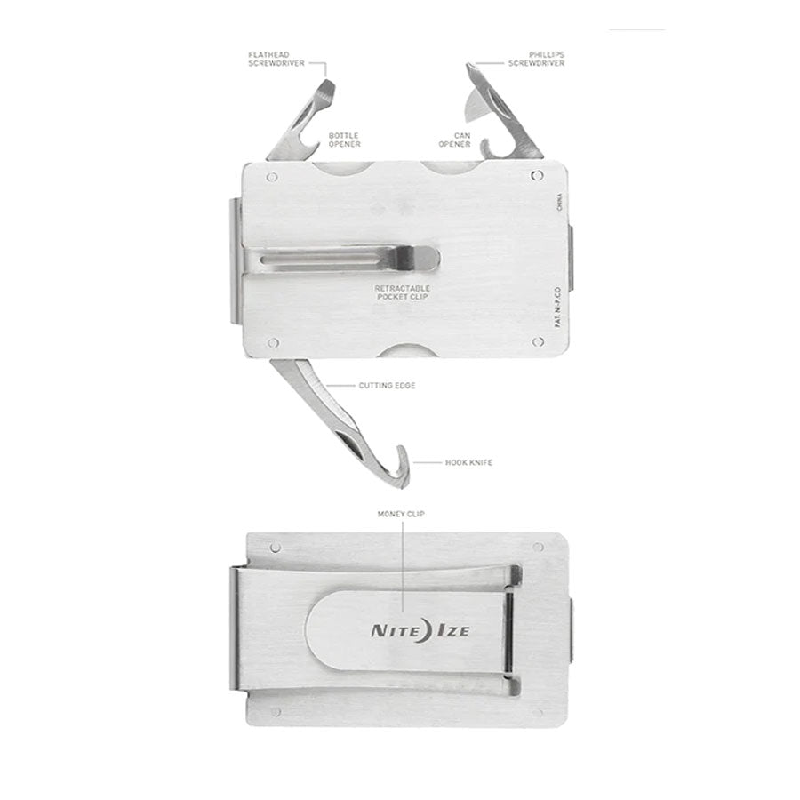 Nite Ize Financial Tool Money Clip + Pocket Tools-Tactical Gear UK