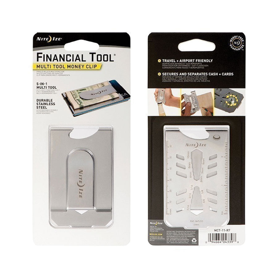 Nite Ize Financial Tool Multi-Tool Money Clip Stainless-Tactical Gear UK