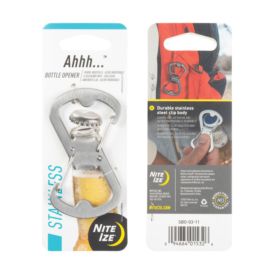 Nite Ize S-Biner Ahhh Stainless Bottle Opener-Tactical Gear UK