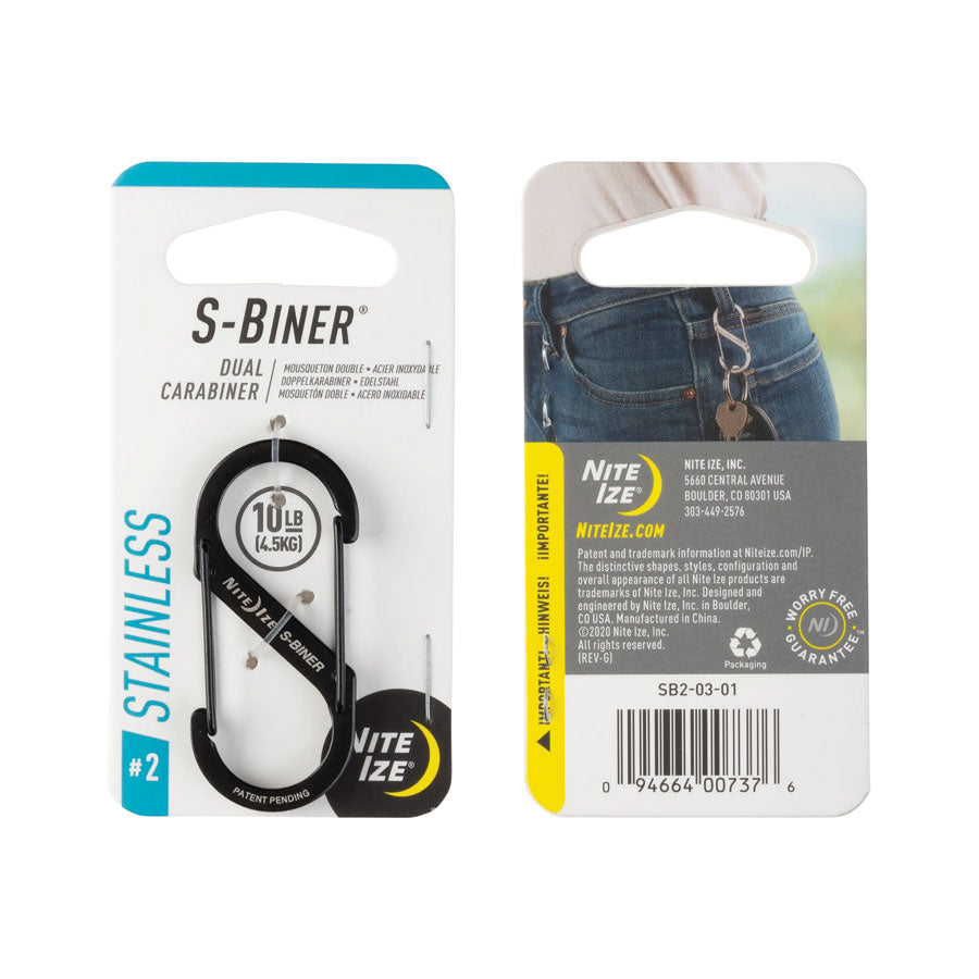 Nite Ize S-Biner Dual Carabiner Stainless Steel-Tactical Gear UK
