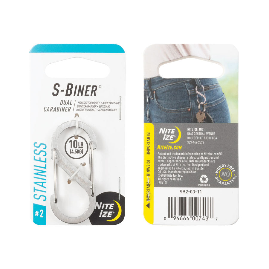 Nite Ize S-Biner Dual Carabiner Stainless Steel-Tactical Gear UK