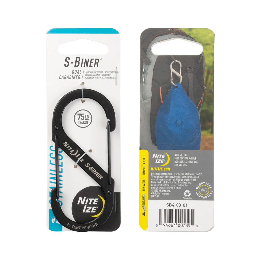 Nite Ize S-Biner Dual Carabiner Stainless Steel-Tactical Gear UK