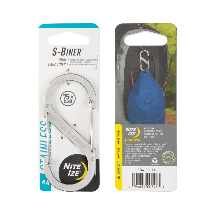 Nite Ize S-Biner Dual Carabiner Stainless Steel-Tactical Gear UK