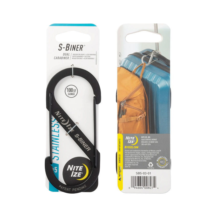 Nite Ize S-Biner Dual Carabiner Stainless Steel-Tactical Gear UK