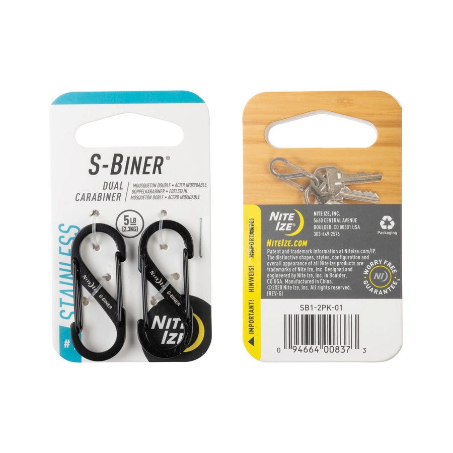 Nite Ize S-Biner Dual Carabiner Stainless Steel-Tactical Gear UK