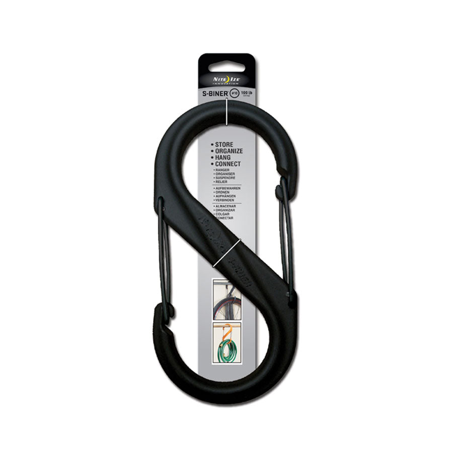 Nite Ize S-Biner Plastic #10 Black with Black Gates-Tactical Gear UK