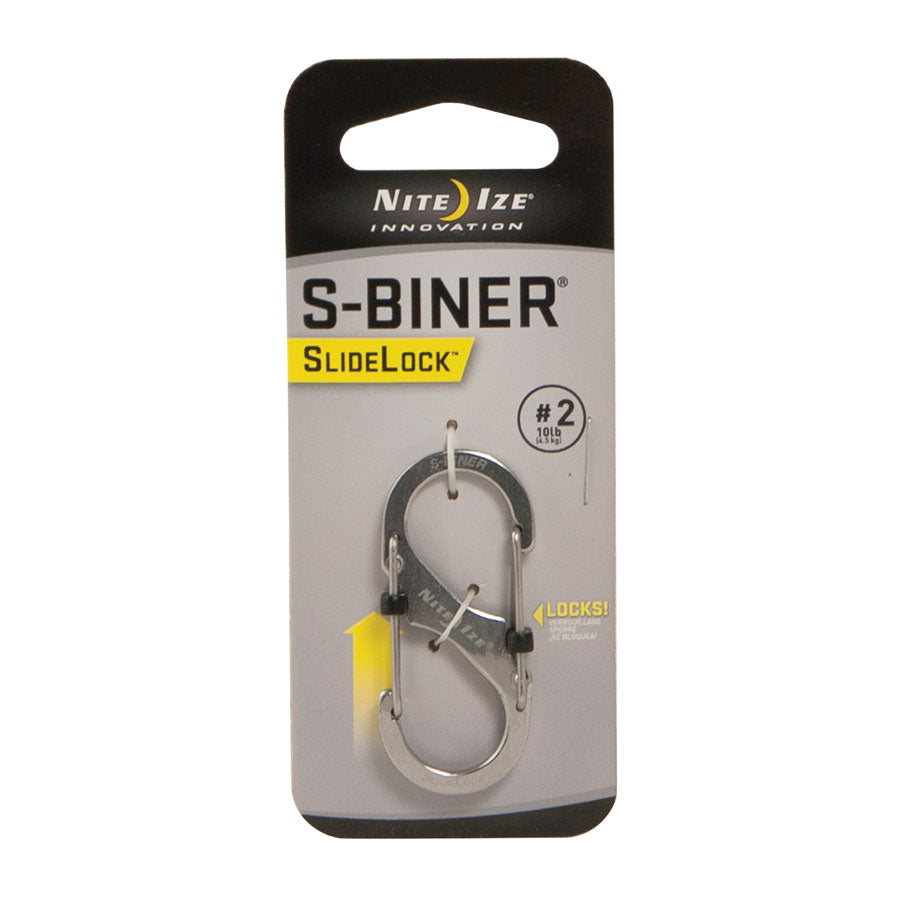 Nite-Ize S-Biner SlideLock #2 Steel Black-Tactical Gear UK